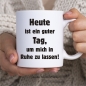 Preview: Keramiktasse: Lena - Heute ist ein guter Tag, um mich in Ruhe zu lassen!