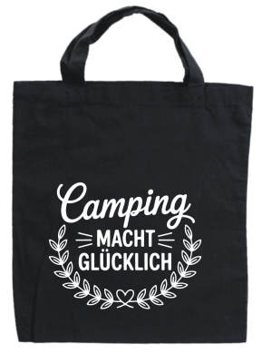 Camper Baumwolltasche: Camping macht glücklich