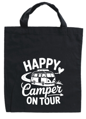 Camper Baumwolltasche: Happy Camper on Tour