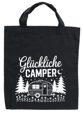 Camper Baumwolltasche: Glückliche Camper