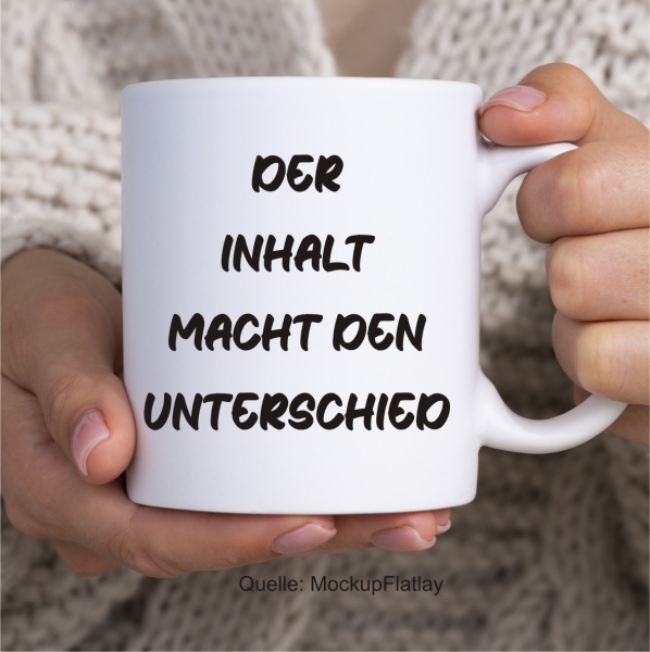 Tasse: Lena- Der Inhalt macht den Unterschied Tasse: Lena- Der Inhalt macht den Unterschied