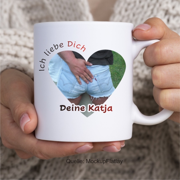 Keramikasse: Lena- Ich liebe Dich mit Namen