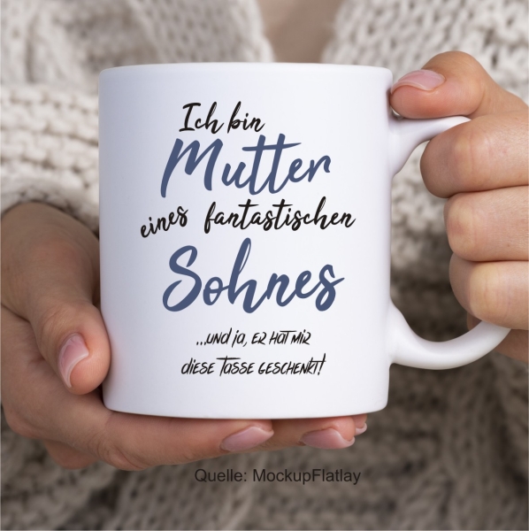 Keramiktasse: Lena - Ich bin Mutter eines fantastischen Sohnes... Keramiktasse: Lena - Ich bin Mutter eines fantastischen Sohnes...