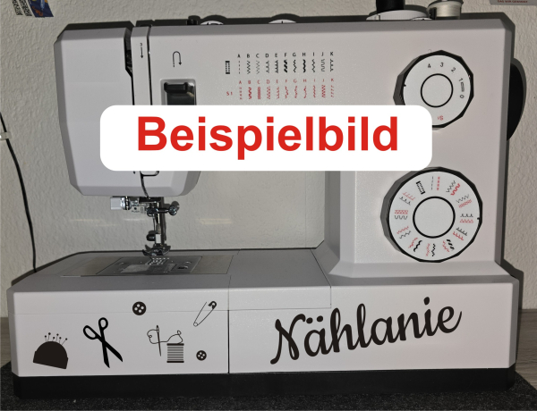 Nähmaschinenaufkleber: Nählanie DIN A4 Bogen