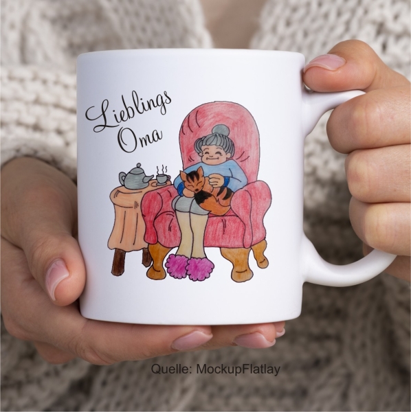 Tasse: Lena - glänzend -Lieblingsoma