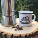 Emaille Tasse: Camper on Tour