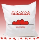 Kissenbezug 40 x 40 cm: Glücklich