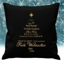 Kissen_ Motiv_ Frohe WeihnachtenFrohe Weihnachten-Tannenbaum - schwarz