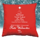 Kissen_ Motiv_Frohe Weihnachten-Tannenbaum - rot