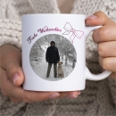 Tasse: Lena - glänzend -Foto Kugel Frohe Weihnachten
